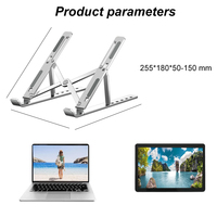 Support pour ordinateur portable en alliage d'aluminium, support portable pour ordinateur portable avec rehausseur, support métallique portable 18 pouces