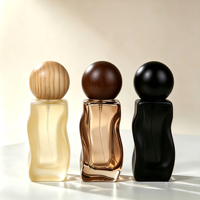 Flacon de parfum cylindrique au design unique, 100 ml, flacon de parfum en verre transparent facetté avec logo personnalisable de luxe et boîte