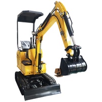 Mini-excavatrices chinoises bon marché, tractables, pour travaux de terrassement et de creusement de fossés, équipées de moteurs diesel Yanmar Kubota.