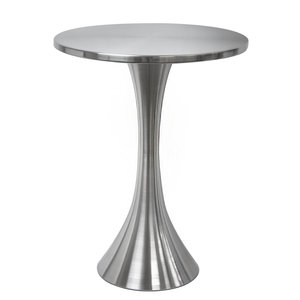 Modern Round Stainless Steel End <b>Table</b> Brushed Metal Accent Side <b>Table</b> for Living Room & Bedroom Wholesale Price Collection - Product Image 4