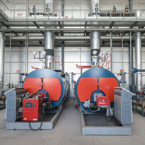 Chaudière à vapeur industrielle horizontale à tubes <span class=keywords><strong>de</strong></span> feu en acier au carbone à haute efficacité, à gaz basse pression et diesel, automatique WNS - Product Image 4