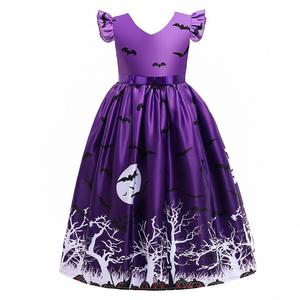 Disfraz de <span class=keywords><strong>Bruja</strong></span> de Halloween Hecho a Medida Qs718, Vestidos Morados para Niñas, Disfraz de <span class=keywords><strong>Bruja</strong></span> para Niñas - Product Image 1