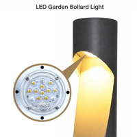 Lampadaire extérieur moderne en aluminium 10W IP65 étanche à LED pour pelouse, intensité variable avec radar pour contrôle IoT