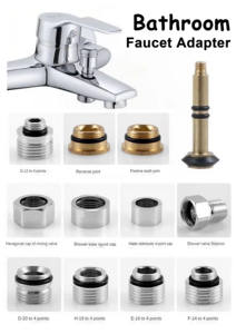 Adaptador de grifo de latón macizo de rosca macho de 18mm, accesorios de grifo de agua para <span class=keywords><strong>grifos</strong></span> de baño, adaptador desviador, manga de tuerca excéntrica - Product Image 5