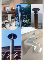 Bouchon de pluie en acier inoxydable pour cheminée extérieure et poêle Couverture de tuyau d'échappement coupe-vent Produit de services de fabrication