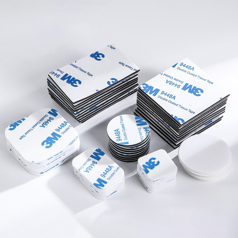 Genuine 3M 9448A 9448AB Custom Die Cut Non-woven Fabric Double Coated Tissue Tape Foam Tape Self-Adhesive Strong Pad