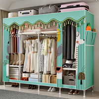 Armoire à vêtements simple au design moderne, combinaison de penderie de chambre, organisateur de vêtements, armoires portables en tissu