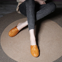Chaussures de luxe en cuir de vachette de haute qualité pour femmes pantoufles à fond plat nouvelles sandales de plage rétro décontractées pour femmes