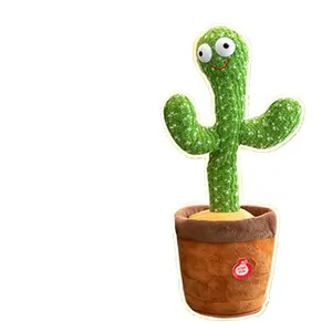 Talking Cactus Dancing Toys parlando ripeti giocattoli di peluche elettronici ricaricabili Twisting Singing Dancer Wireless Talking Cactus