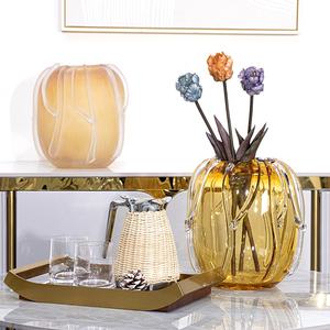 Vases en émail coloré pour la décoration d'hôtel, ornements commerciaux haut de gamme pour la décoration intérieure, commande en gros - Product Image 1