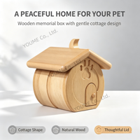 Ataúd de Madera Sólida para Mascotas, Ataúd para Gatos, Perros y Mascotas Pequeñas, Caja Funeraria Conmemorativa para Mascotas