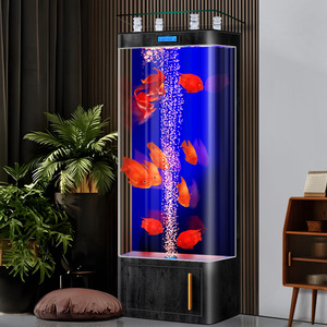 Akuarium Ikan Kaca Besar Persegi Panjang Mewah Modern 2026 dengan Filtrasi Dekorasi Lanskap Rumah Ramah Lingkungan untuk Ruang Tamu - Product Image 3