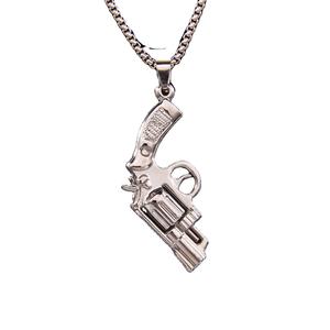 Hip Hop Revolver Pendentif <span class=keywords><strong>Collier</strong></span> En Acier Inoxydable Avant-garde Mode <span class=keywords><strong>Collier</strong></span> Hommes <span class=keywords><strong>Militaire</strong></span> Fan Main Modèle Pistolet <span class=keywords><strong>Collier</strong></span> - Product Image 2
