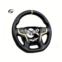 Volant de direction en cuir pleine fleur pour Prado LC200 Hilux, pièces de voiture sportives haut de gamme noires