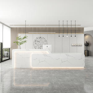 Contador de recepción de luz LED moderno para recepción de Hotel, salón de belleza, gimnasio, estética médica, Club de bienestar, tienda, cajero, Octágono - Product Image 1