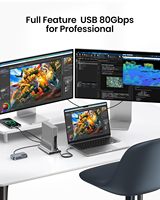 Kabel Prime Thunderbolt 5 dengan Selubung PVC, Transfer Data 80Gbps, Pengisian Daya 240W, Kompatibel dengan Thunderbolt 4/3 120Gbps