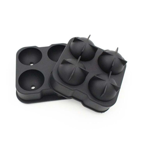 Molde de silicona para cubitos de hielo de 4 orificios con tapa, desmolde rápido, reutilizable, esencial para cocteleros. - Product Image 5