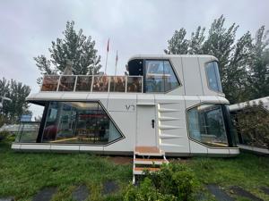 Maison capsule modulaire préfabriquée moderne de luxe imperméable et mobile pour usage en villa, hôtel ou bureau - Product Image 3