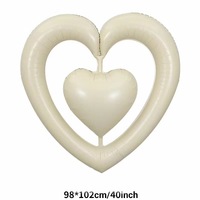 Ballon en aluminium en forme de cœur de 40 pouces, ballon géant en mylar à l'hélium, décoration romantique pour la Saint-Valentin, mariage