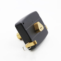 Cerradura de Seguridad para Puerta Exterior de Madera, Color Negro, Estilo Medio Oriente, con Llaves, Resistente al Agua, para Puertas Electrónicas