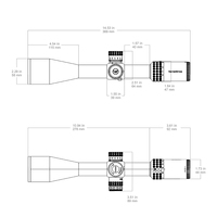 Lunette Vector Optics Sentinel en aluminium 6-24x50 FFP avec illumination et fonction Zero Stop, tube de 30 mm