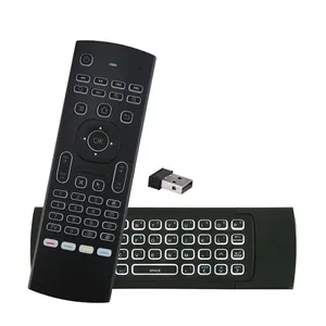 Mx3 Backlit Air Mouse T3 Smart Afstandsbediening 2.4G Rf Draadloos Toetsenbord Met Stem Microfoon Voor Android Tv Box