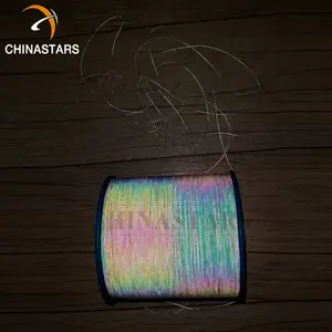 CNSS suppliers high light iridescent rainbow reflective knitting yarn for sew on hats