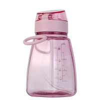 Bouteille d'eau en plastique pour étudiants à surface givrée, poignée antidérapante pour petites mains, bouteille d'eau en plastique de haute qualité sans BPA