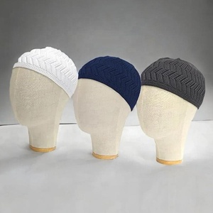 Kufi traditionnel 100 % coton à motifs géométriques, avec kufi de prière en coton respirant et chapeau Kopiah texturé pour homme, idéal pour les voyages quotidiens - Product Image 5