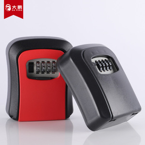 Caja de almacenamiento montada en la pared para el hogar, puerta de casa de huéspedes, instalación de mirilla, tipo C, color rojo y negro - Product Image 3