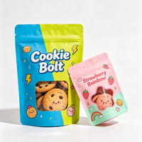 Sac d'emballage alimentaire haute barrière pour biscuits faits main avec impression personnalisée et fenêtre de présentation