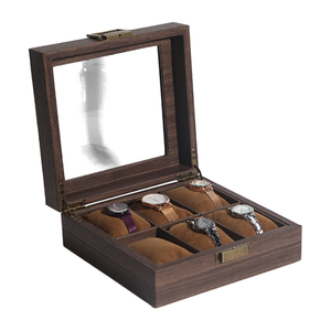 Caja de Almacenamiento y Exhibición de Relojes de Cuero Rectangular, Ecológica y de Moda, Caja de Joyería Portátil Multifuncional, Venta al Por Mayor - Product Image 3