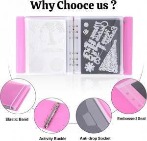 12 Hojas Magnéticas para Almacenamiento de Troqueles con 1 Carpeta de Bolsillos, Solución 2 en 1 para Almacenamiento de Sellos y Troqueles - Product Image 3