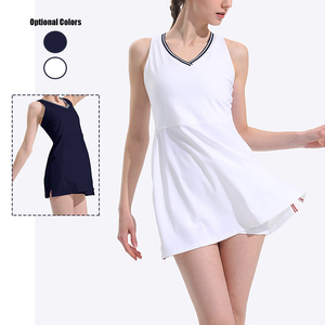 Phụ Nữ In Nhanh Chóng Làm Khô Thể Thao Hợp Thời Trang Backless Phòng Tập Thể Dục Yoga Skort Retro Sò Điệp Quần Vợt Ăn Mặc Tùy Chỉnh Sò - Product Image 6