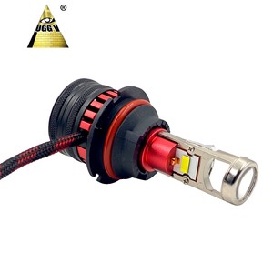 Projecteur LED 2*50W avec puces CSP, refroidissement par ventilateur, 12V 24V, universel, pour mise à niveau des phares de voiture, haute luminosité - Product Image 1