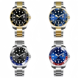 Tùy Chỉnh Của Người Đàn Ông Sang Trọng Thép Không Gỉ Analog Thạch Anh Xem 40Mm Hợp Kim Không Thấm Nước Trường Hợp 20Mm Ban Nhạc Chiều Rộng Cổ Tinh Thể Con Trỏ - Product Image 2