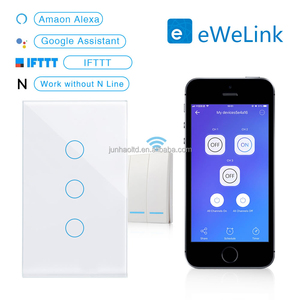 Produits pour la maison intelligente, interrupteurs muraux tactiles Wifi, télécommande électrique, commande vocale Alexa, <span class=keywords><strong>EweLink</strong></span>, vie intelligente - Product Image 2