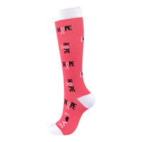 Vente chaude Sport Running Infirmière Chaussettes De Compression Coton Hommes Femmes Chaussettes De Sensibilisation Au Cancer Du Sein