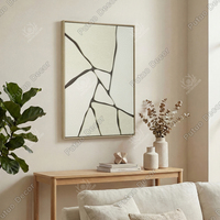 Toile murale texturée 3D, peinture encadrée effet craquelé, abstraite minimaliste, à suspendre pour salon, chambre, bureau, décoration professionnelle