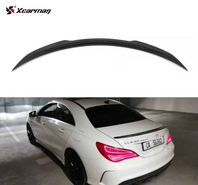 Dry Carbon Fiber X Style Rear Trunk Lip Roof Spoier Wing for Mercedes Benz A Class W177 AMG 2019