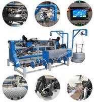 Machine automatique de clôture à maillons de chaîne enduite de PVC Opération facile Moteur PLC État neuf pour les usines de construction à mailles