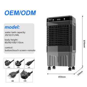 Ventilateur de climatisation mobile de 90 cm avec refroidissement par évaporation, réglage de la vitesse du vent multi-vitesses pour la maison, le <span class=keywords><strong>garage</strong></span>, l'usine - Product Image 2
