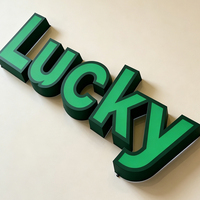 Letras de Canal 3D con Iluminación Frontal LED, de Acero Inoxidable, para Exteriores, Personalizadas, para Decoración de Edificios Comerciales