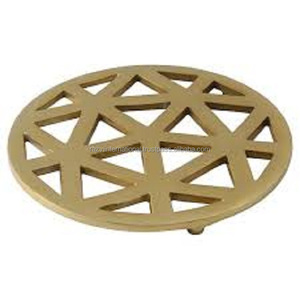 Colorful Modern <b>Round</b> Eco-Friendly Aluminium Trivet <b>Mats</b> & Pads 100mm Diameter 3mm Thick - Product Image 3