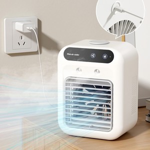 0728 Rechargeable 2 Wind Speeds Mini Air Conditioner Water Compact Portable Mist Fan Usb Powered Silent Desktop Cooler - Product Image 1