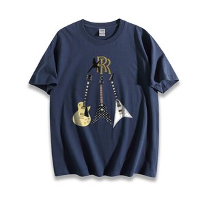 Spedizione gratuita. Maglietta vintage per chitarristi Randy Rhoads, <span class=keywords><strong>t</strong></span>-<span class=keywords><strong>shirt</strong></span> musicale unisex in cotone da 220 g/m², streetwear casual con grafica per chitarra elettrica - Product Image 1