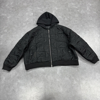 Veste à capuche pour homme en coton rembourré de haute qualité, nouvelle conception hiver 2025, poids lourd, fermeture éclair