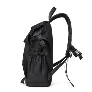 Lightweight Men's <b>Street</b> Style Functional Backpack Large Capacity Casual PVC Lining USB Cover Closure for Outdoor Sports - Product Image 5