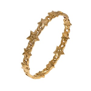 Brazalete <span class=keywords><strong>Dina</strong></span> para Mujer, de Acero Inoxidable, Plateado/Dorado, con Estrella Personalizada, Minimalista, Moderno, con Cierre, Antideslustre - Product Image 5