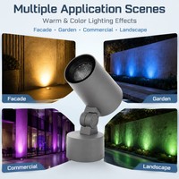Prêt à expédier COB/14 ° /24 ° /36 °   Projecteur LED RGBW DMX512 pour éclairage architectural ADC12 25/30W 1700-6500K pour tours et monuments